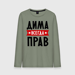 Мужской лонгслив Дима всегда прав