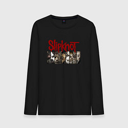 Лонгслив хлопковый мужской Slipknot Faces, цвет: черный