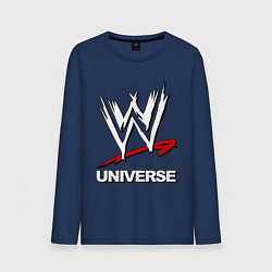 Лонгслив хлопковый мужской WWE universe, цвет: тёмно-синий