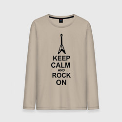 Мужской лонгслив Keep Calm & Rock On