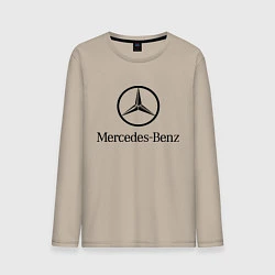 Лонгслив хлопковый мужской Logo Mercedes-Benz, цвет: миндальный