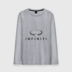 Лонгслив хлопковый мужской Logo Infiniti, цвет: меланж