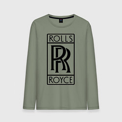 Лонгслив хлопковый мужской Rolls-Royce logo, цвет: авокадо