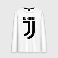Лонгслив хлопковый мужской Ronaldo CR7, цвет: белый