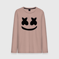 Лонгслив хлопковый мужской Marshmello, цвет: пыльно-розовый