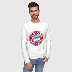 Лонгслив хлопковый мужской Bayern Munchen FC, цвет: белый — фото 2