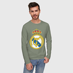 Лонгслив хлопковый мужской Real Madrid FC, цвет: авокадо — фото 2