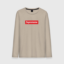 Лонгслив хлопковый мужской Suprememe, цвет: миндальный