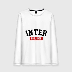 Лонгслив хлопковый мужской FC Inter Est. 1908, цвет: белый