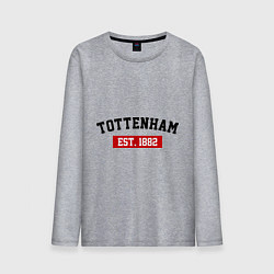 Лонгслив хлопковый мужской FC Tottenham Est. 1882, цвет: меланж