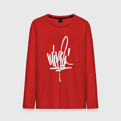 Лонгслив хлопковый мужской Mike Shinoda: autograph, цвет: красный