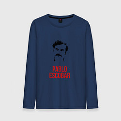 Лонгслив хлопковый мужской Pablo Escobar, цвет: тёмно-синий