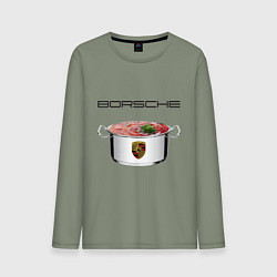 Лонгслив хлопковый мужской Borsche, цвет: авокадо
