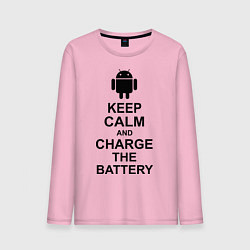 Мужской лонгслив Keep Calm & Charge The Battery (Android)