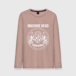 Лонгслив хлопковый мужской Machine Head MCMXCII, цвет: пыльно-розовый