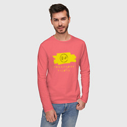 Лонгслив хлопковый мужской 21 Top: Yellow Trench, цвет: коралловый — фото 2