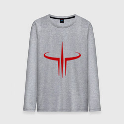 Лонгслив хлопковый мужской Quake logo, цвет: меланж