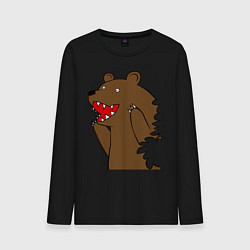 Мужской лонгслив Медведь цензурный