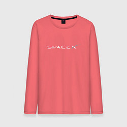 Лонгслив хлопковый мужской SpaceX, цвет: коралловый