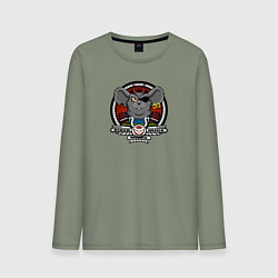 Лонгслив хлопковый мужской Biker Mice from Mars - Modo, цвет: авокадо