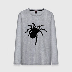 Лонгслив хлопковый мужской Черный паук, цвет: меланж