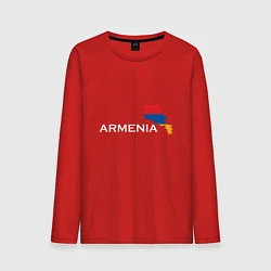 Лонгслив хлопковый мужской Армения, цвет: красный
