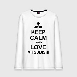 Мужской лонгслив Keep Calm & Love Mitsubishi