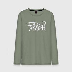 Лонгслив хлопковый мужской Trash gang, цвет: авокадо