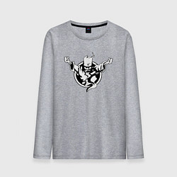 Лонгслив хлопковый мужской Thunderdome logo, цвет: меланж