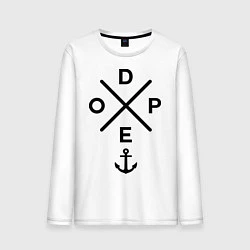 Лонгслив хлопковый мужской Dope Anchor, цвет: белый