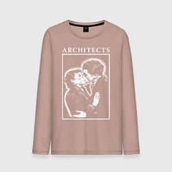 Лонгслив хлопковый мужской Architects: Love, цвет: пыльно-розовый