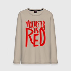 Лонгслив хлопковый мужской Manchester is Red, цвет: миндальный