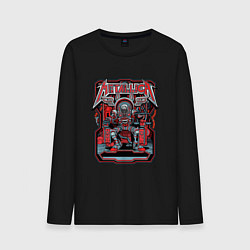 Лонгслив хлопковый мужской Metallica: Robot Style, цвет: черный