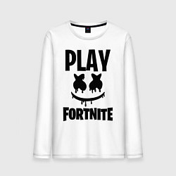 Лонгслив хлопковый мужской Marshmello: Play Fortnite, цвет: белый
