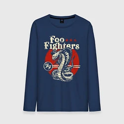 Лонгслив хлопковый мужской Foo Fighters: FF Snake, цвет: тёмно-синий