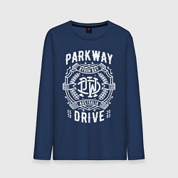 Лонгслив хлопковый мужской Parkway Drive: Australia цвета тёмно-синий — фото 1