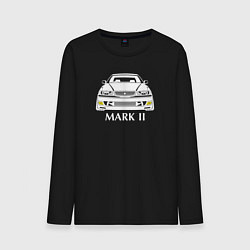 Лонгслив хлопковый мужской Toyota Mark2 JZX100, цвет: черный