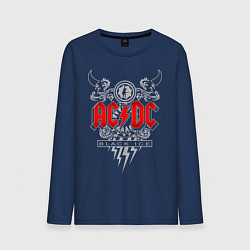 Лонгслив хлопковый мужской AC/DC: Black Ice, цвет: тёмно-синий