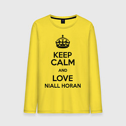 Лонгслив хлопковый мужской Keep Calm & Love Niall Horan цвета желтый — фото 1