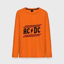Лонгслив хлопковый мужской AC/DC Voltage цвета оранжевый — фото 1