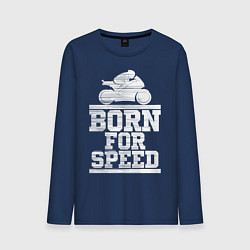 Лонгслив хлопковый мужской Born for Speed, цвет: тёмно-синий