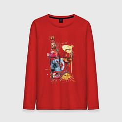 Лонгслив хлопковый мужской Винишко, цвет: красный