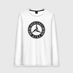 Лонгслив хлопковый мужской MERCEDES-BENZ: Classic, цвет: белый