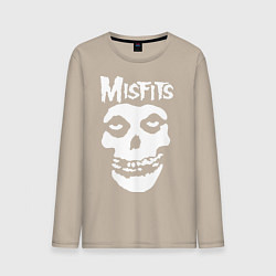 Лонгслив хлопковый мужской Misfits, цвет: миндальный