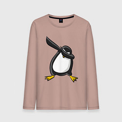 Лонгслив хлопковый мужской DAB Pinguin, цвет: пыльно-розовый