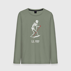 Лонгслив хлопковый мужской Lil Peep, цвет: авокадо