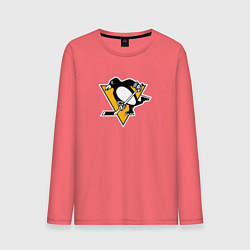 Лонгслив хлопковый мужской Pittsburgh Penguins: Evgeni Malkin, цвет: коралловый