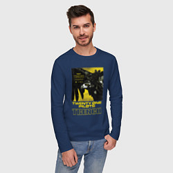 Лонгслив хлопковый мужской TOP: TRENCH, цвет: тёмно-синий — фото 2