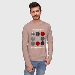 Лонгслив хлопковый мужской TOP: Blurryface, цвет: пыльно-розовый — фото 2