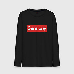 Лонгслив хлопковый мужской Germany цвета черный — фото 1